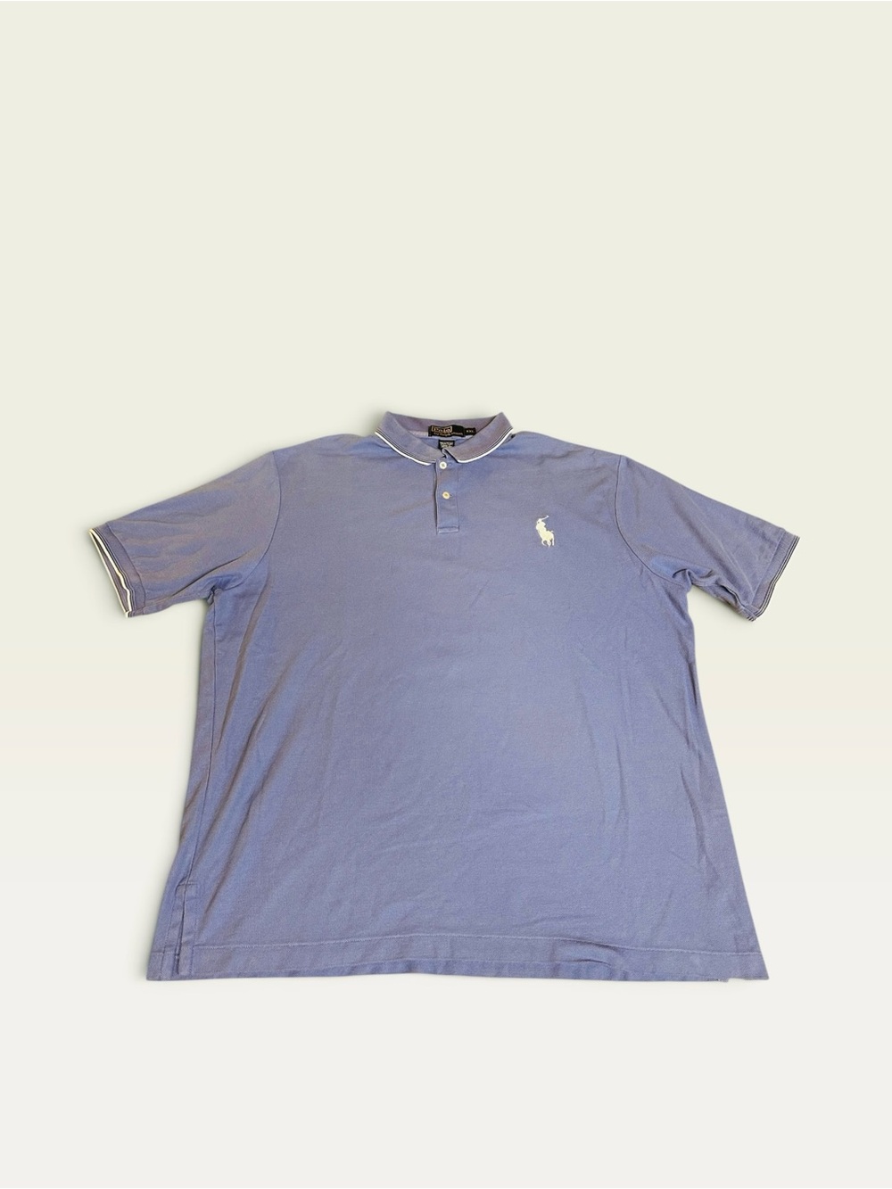 Polo Ralph Lauren Polo Shirt Men's 2X Blue Cotton Big Pony  Cotton Poly